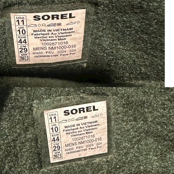 Sorel Caribou WP Insulated Men’s Size 11 Black Waterproof Winter Snow Boots - Picture 9 of 16